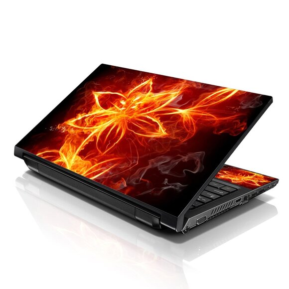 LSS 15.6 & 17.3 Inches Laptop Notebook Skin Sticker Decal - Flower On Fire - Picture 1 of 2